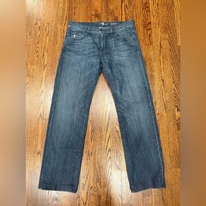 7 For All Mankind Men’s Straight Leg Jeans | Size 34 | Classic Indigo Denim